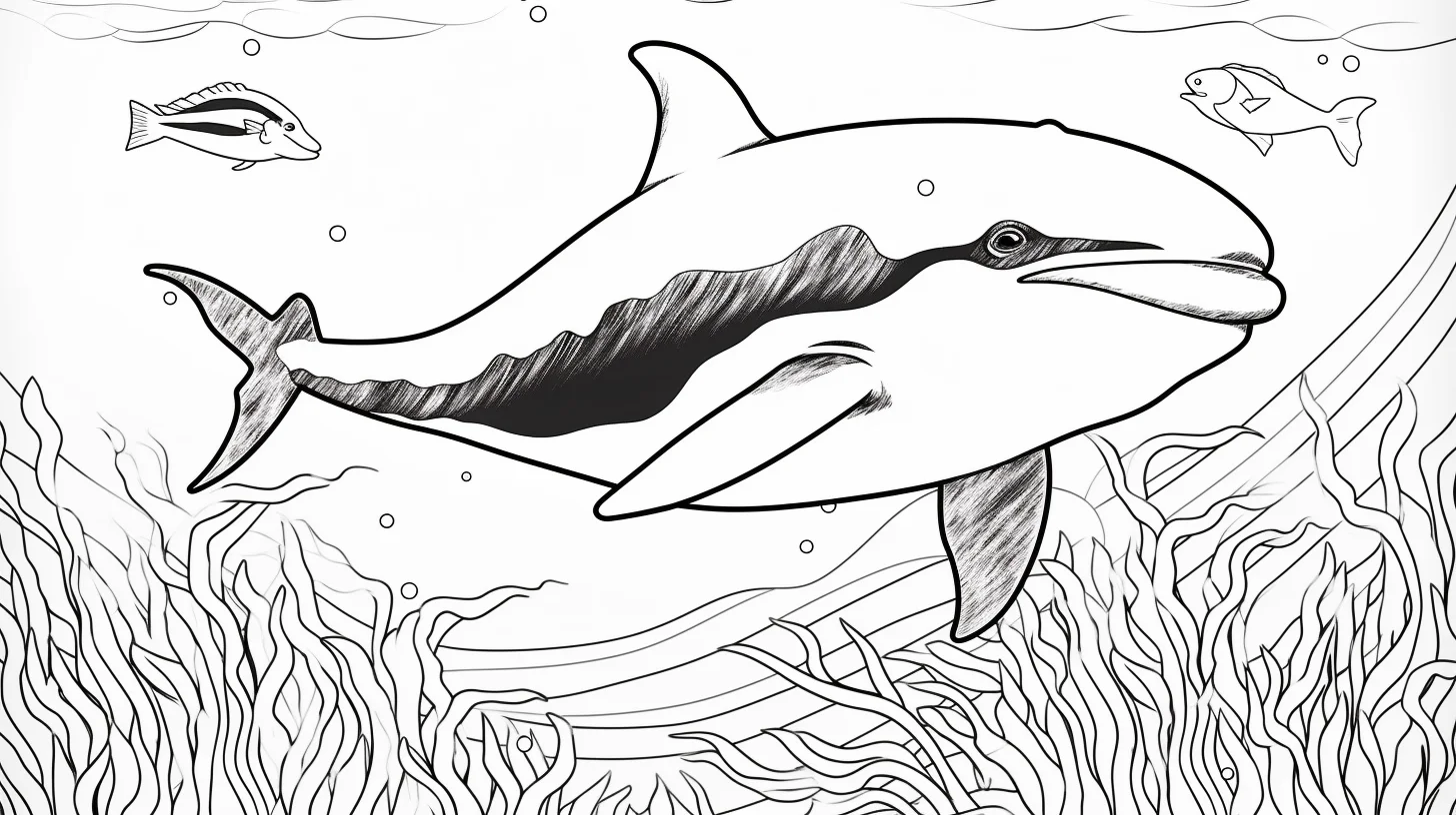 free orca coloring page realistic
