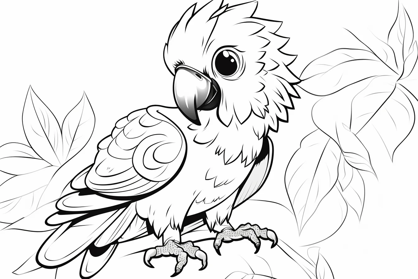 free parrot coloring pages