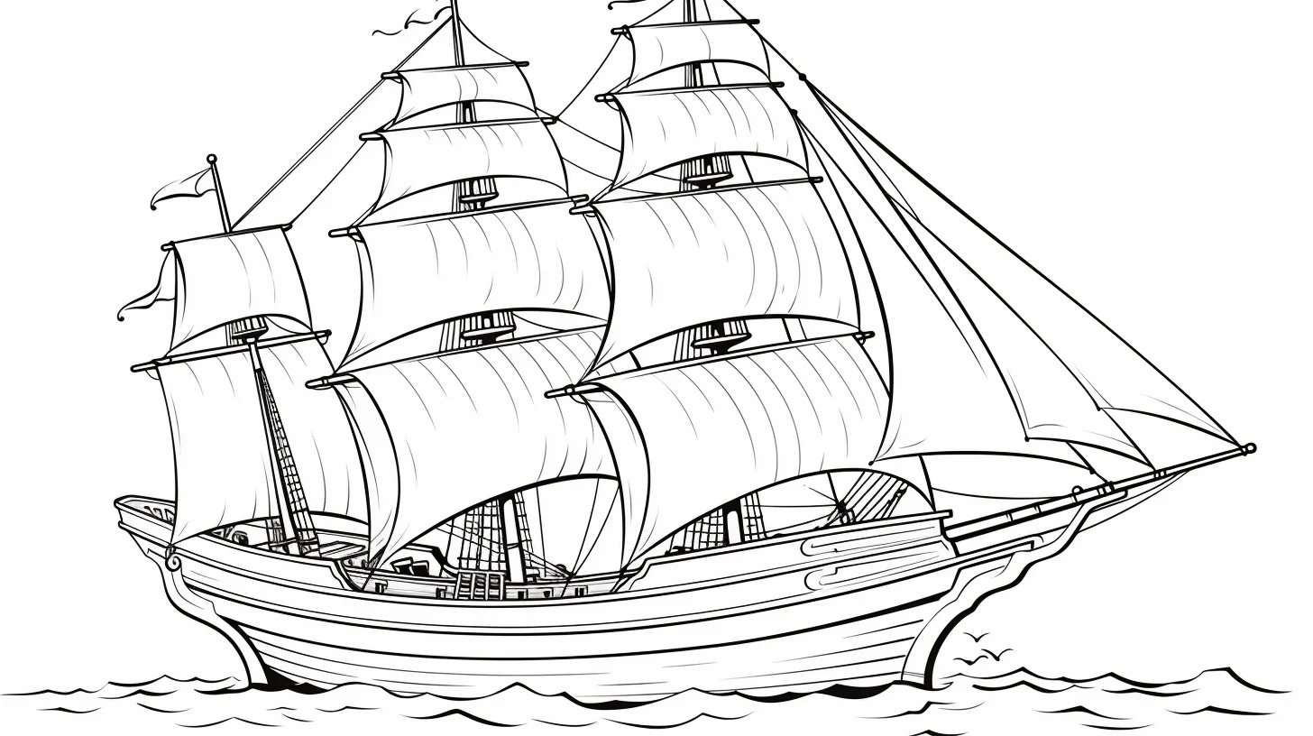 free pirate ship coloring pages