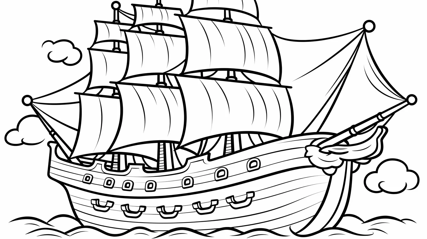 free pirate ship colouring sheets for kids,