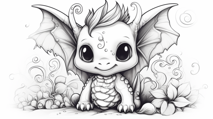 free printable baby dragon coloring pages
