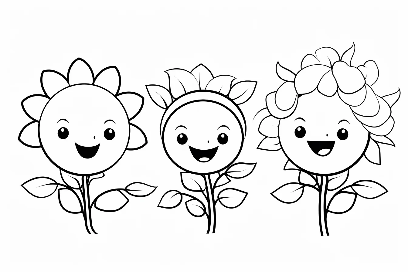 free printable flower coloring pages for toddlers