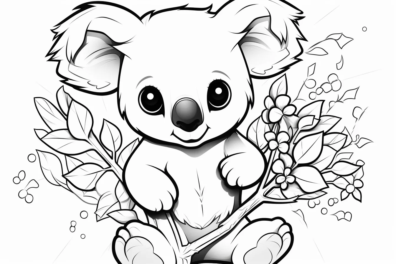 free printable koala coloring pages