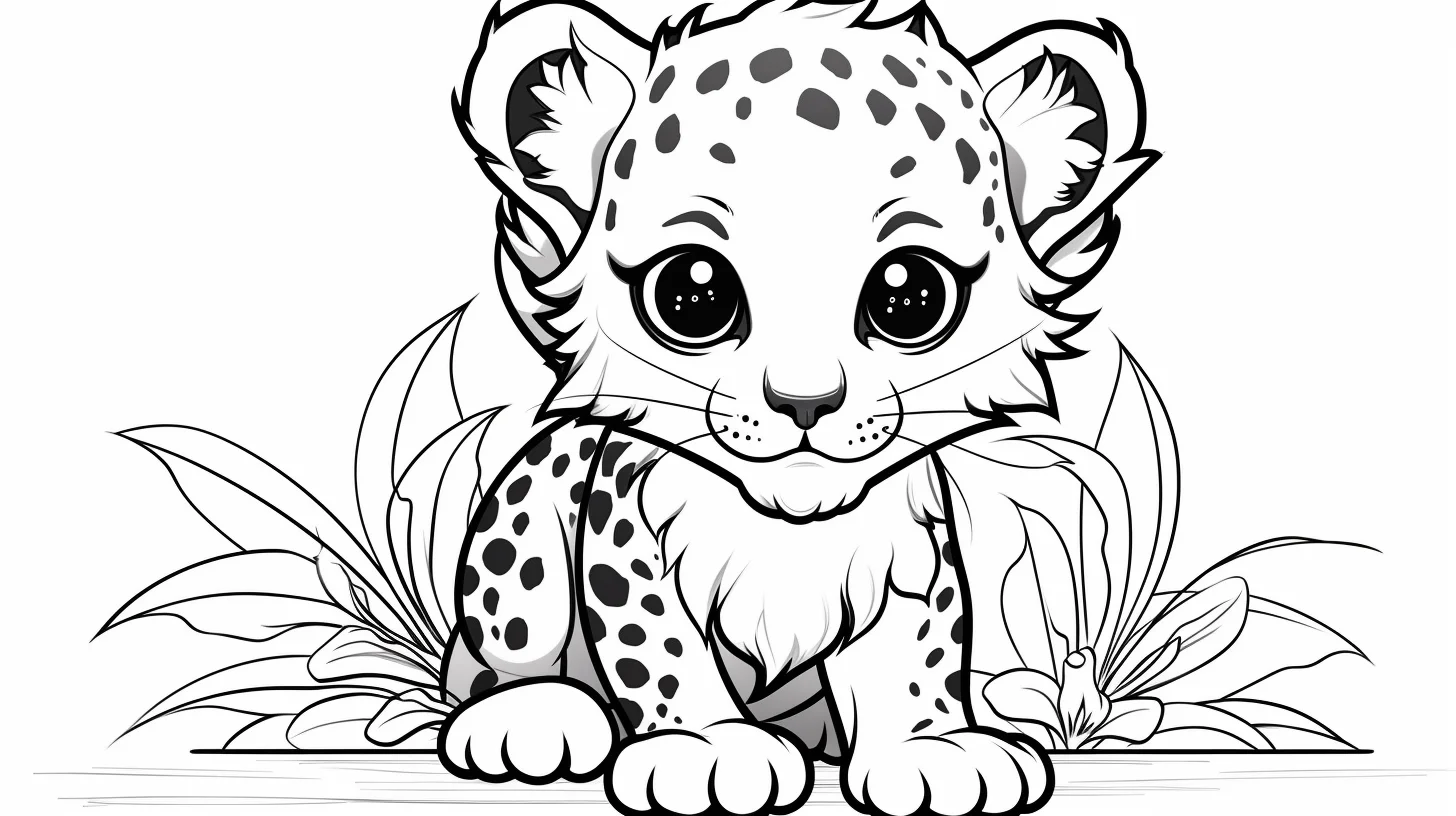 free printable leopard coloring pages for kids