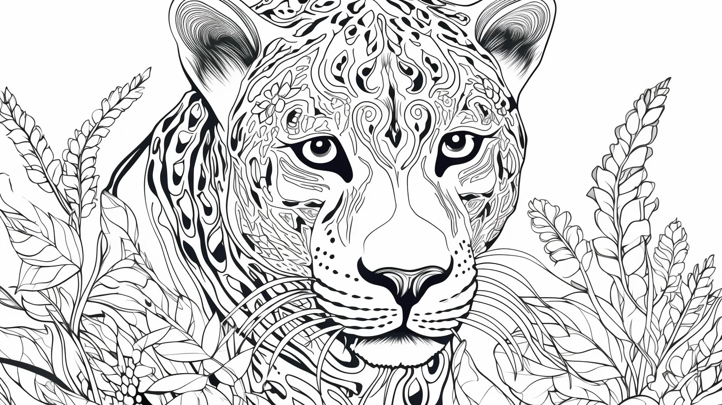 free printable leopard coloring sheets for adults