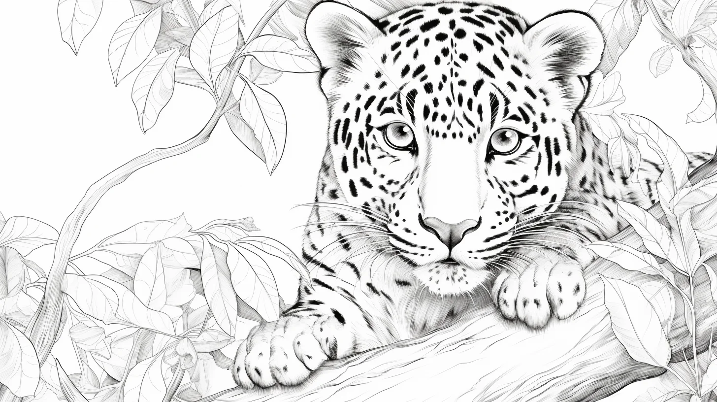 free printable leopard coloring sheets for kids