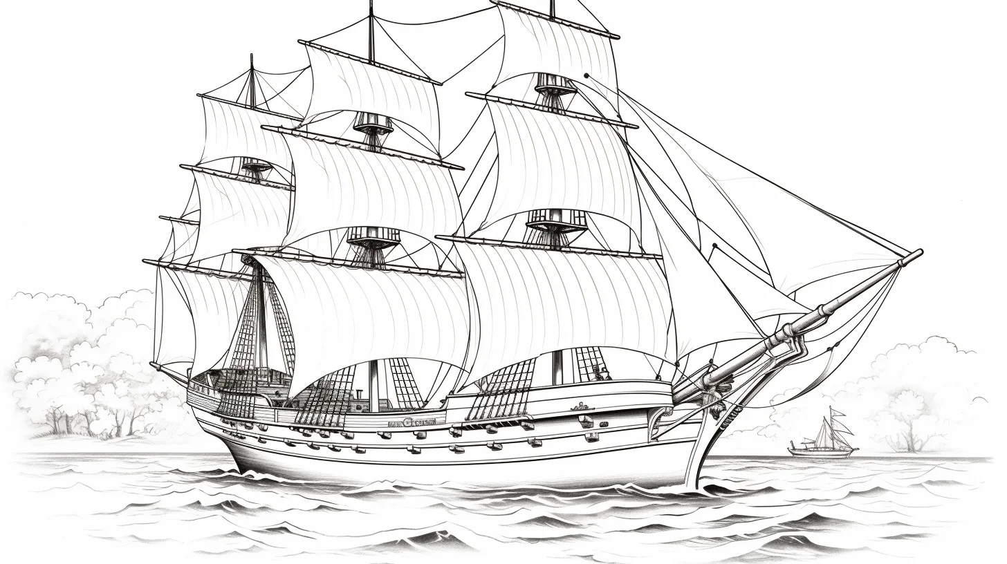 free printable pirate ship coloring pages for adults
