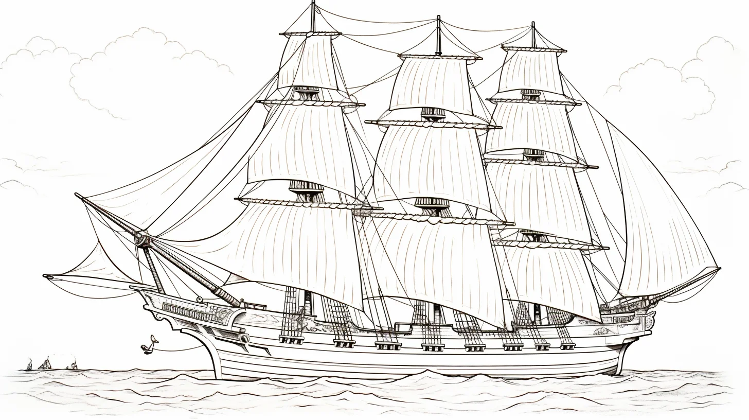 free printable pirate ship coloring pages for kids