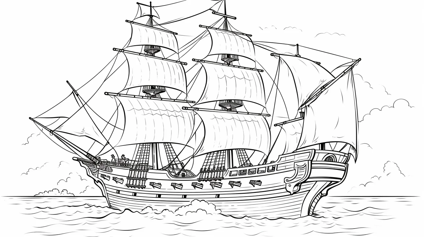 free printable pirate ship colouring sheets for kids,