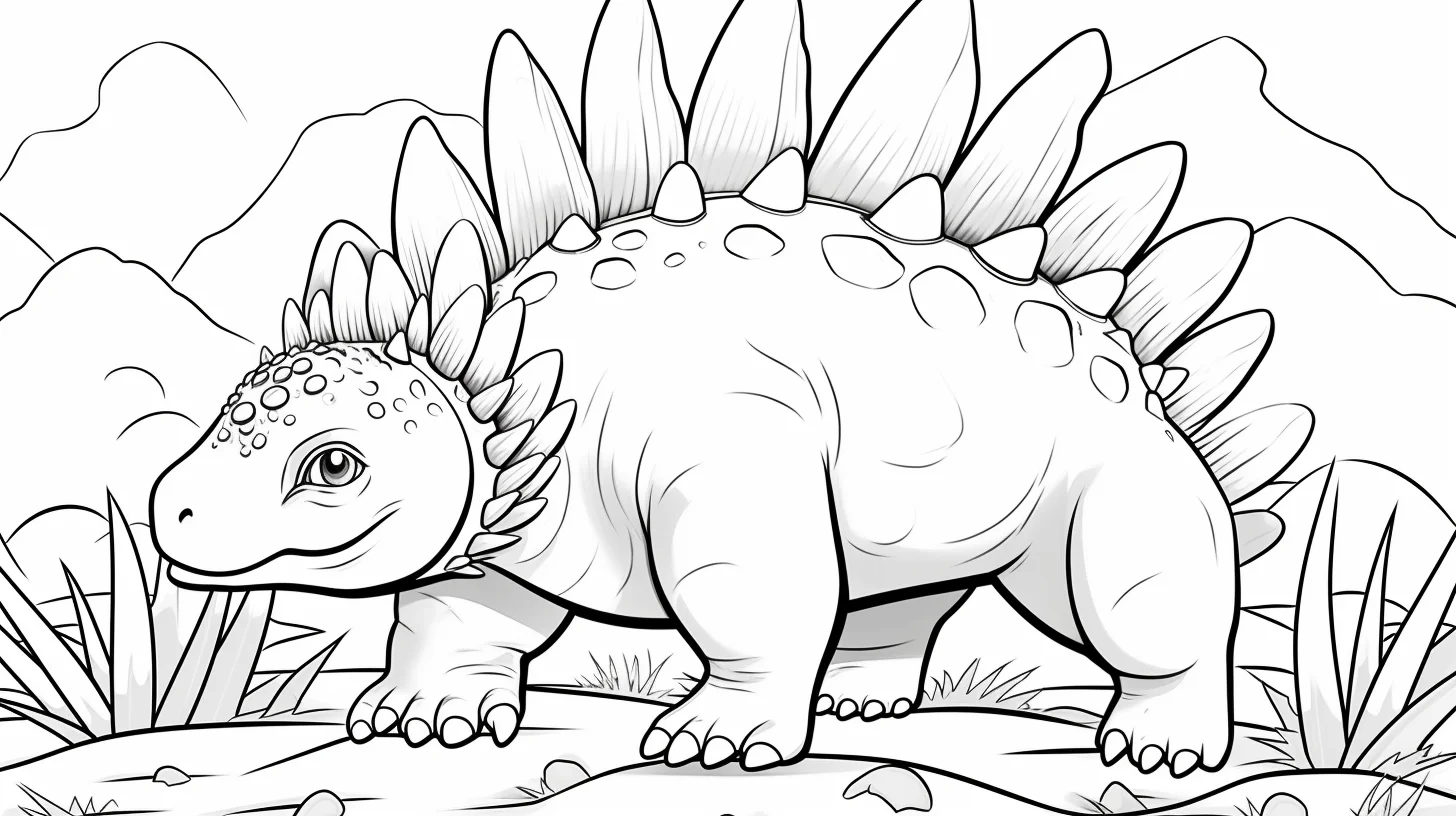 free printable stegosaurus coloring page