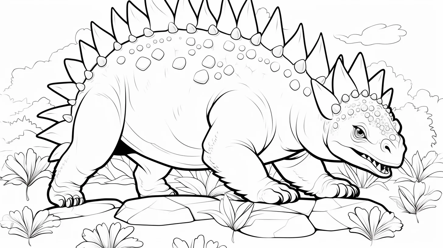 free printable stegosaurus coloring pages