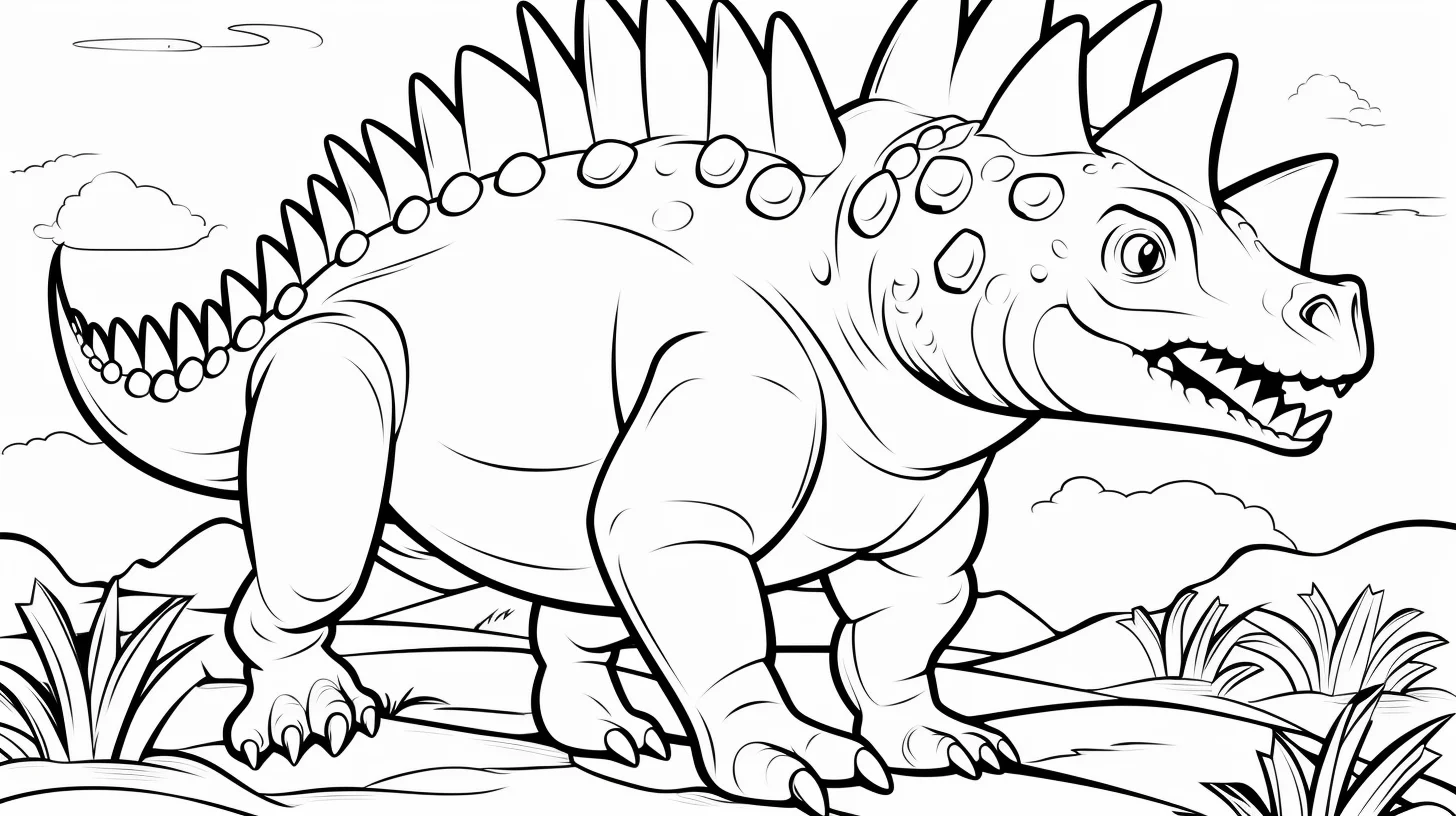 free stegosaurus coloring page