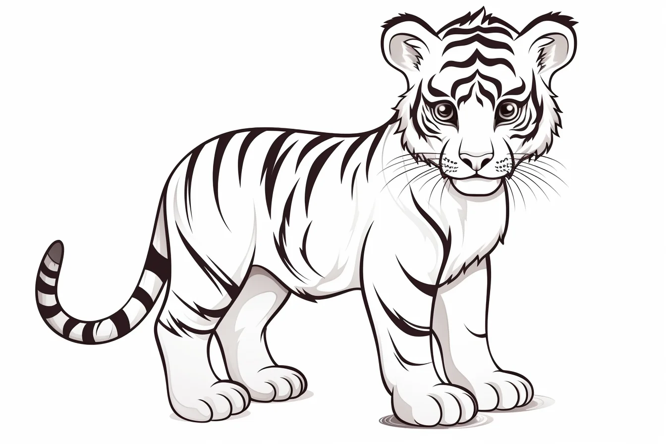 free tiger sheets pages for kids