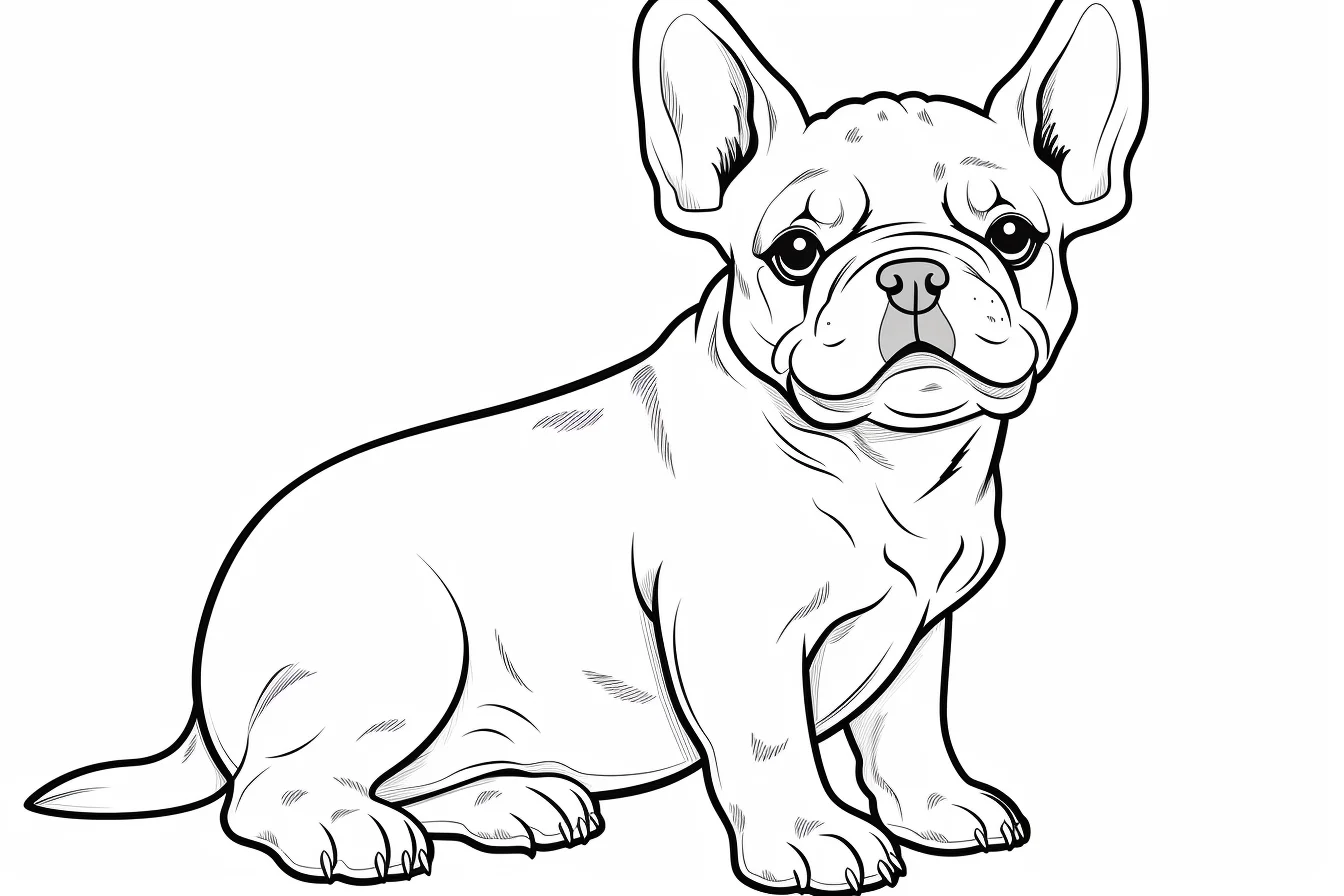 french bulldog puppy coloring pages free