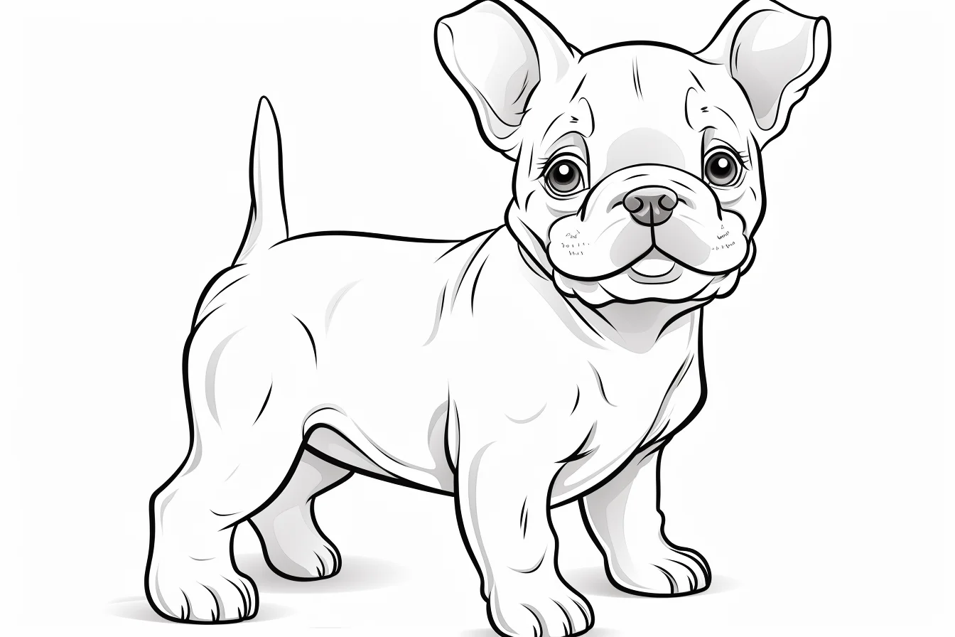 french bulldog puppy coloring pages to print