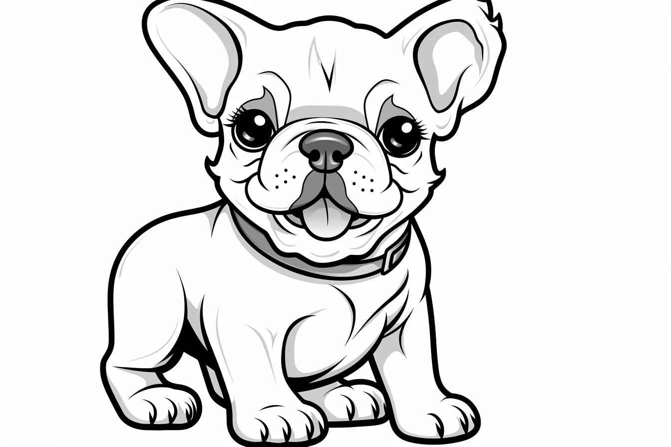french bulldog puppy coloring pages