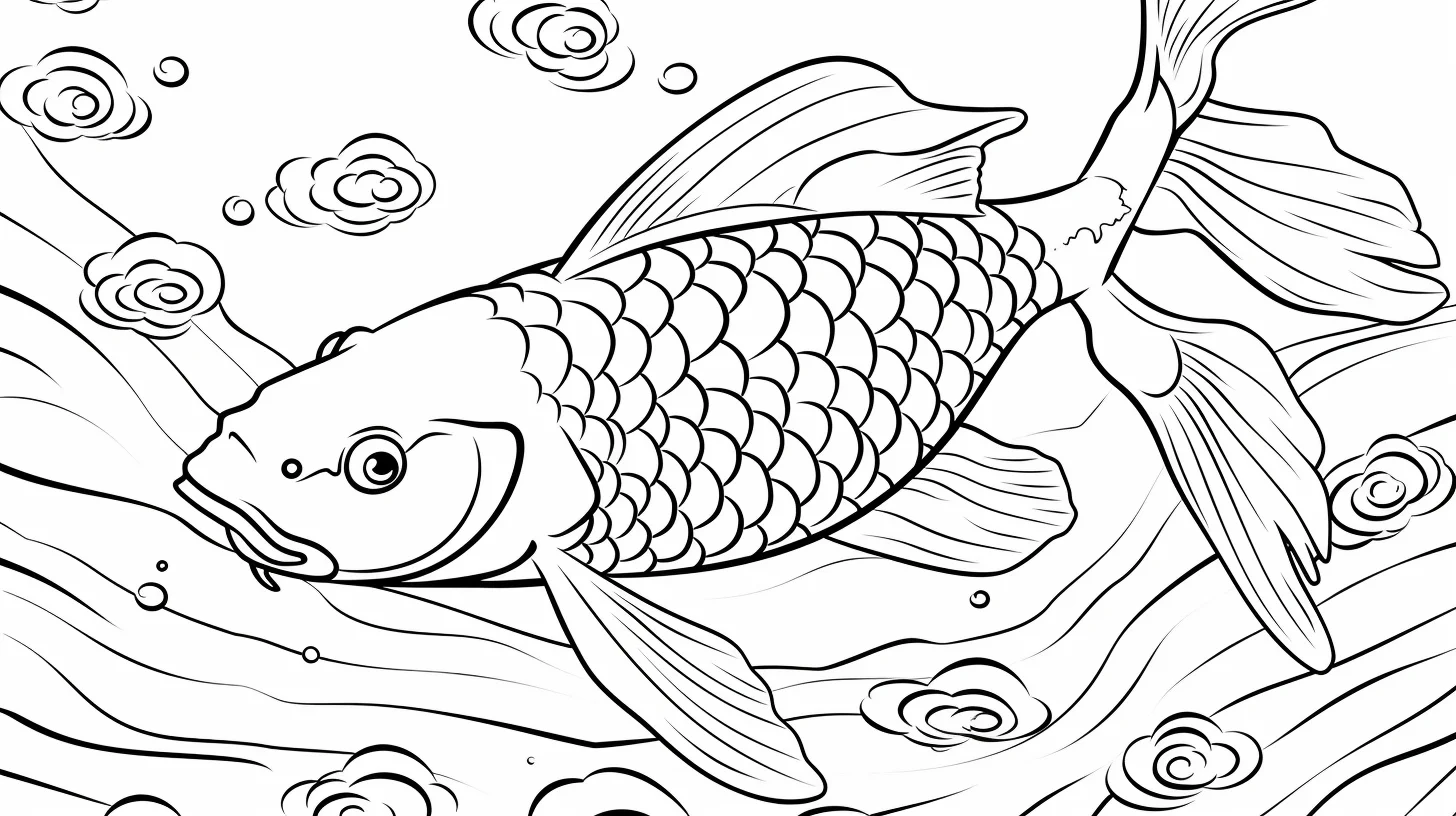 japanese koi fish sheet pages printable