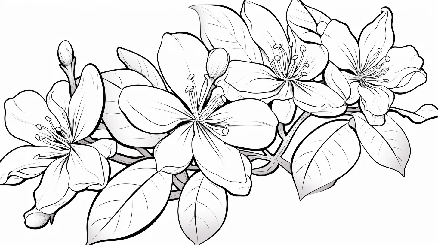 jasmine flower coloring pages