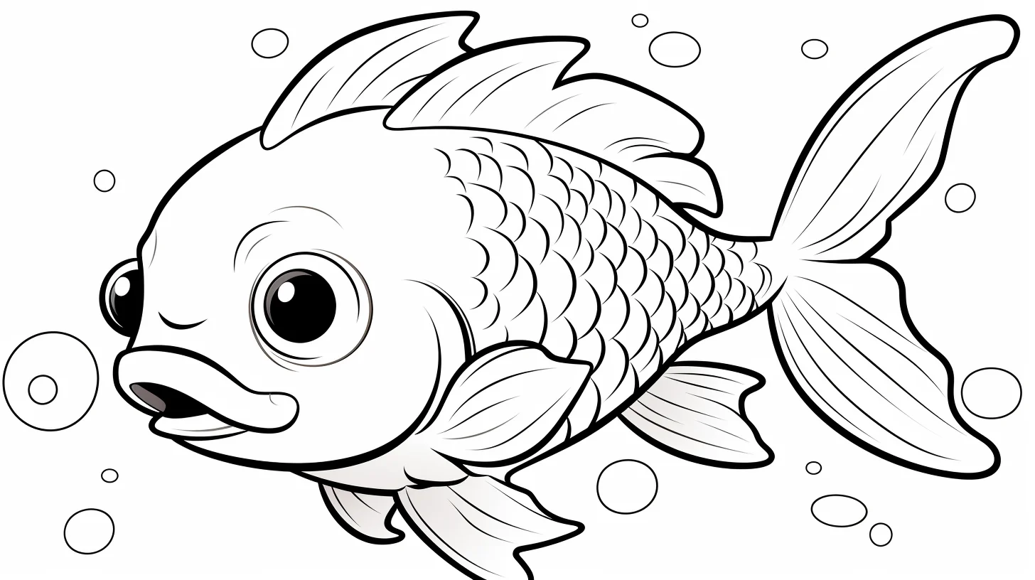 kawaii koi fish sheet pages