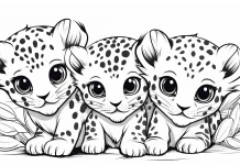 kawaii leopard coloring pages