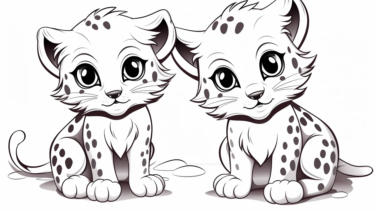 kawaii leopard coloring pages to print