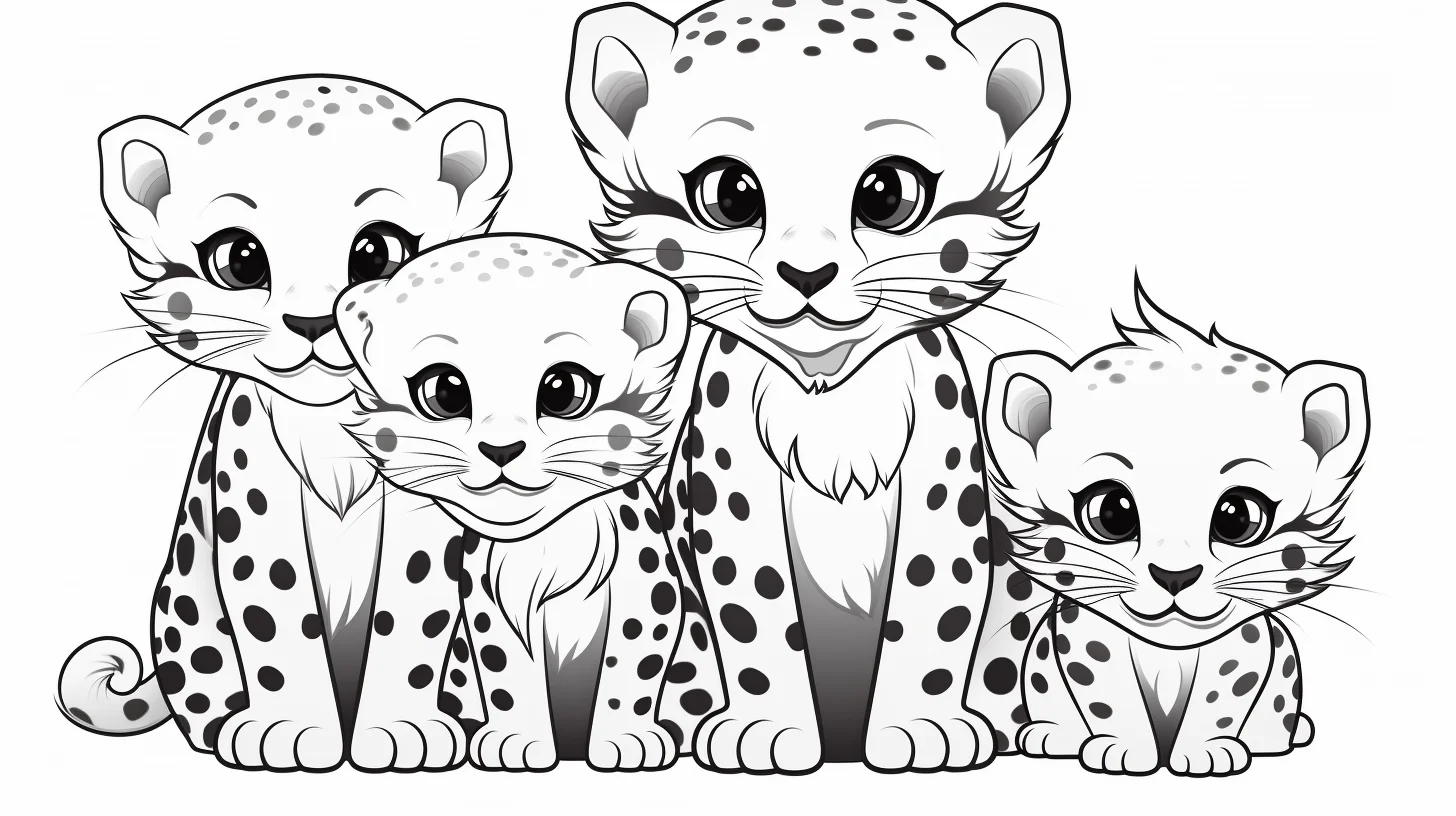 kawaii leopard coloring sheets