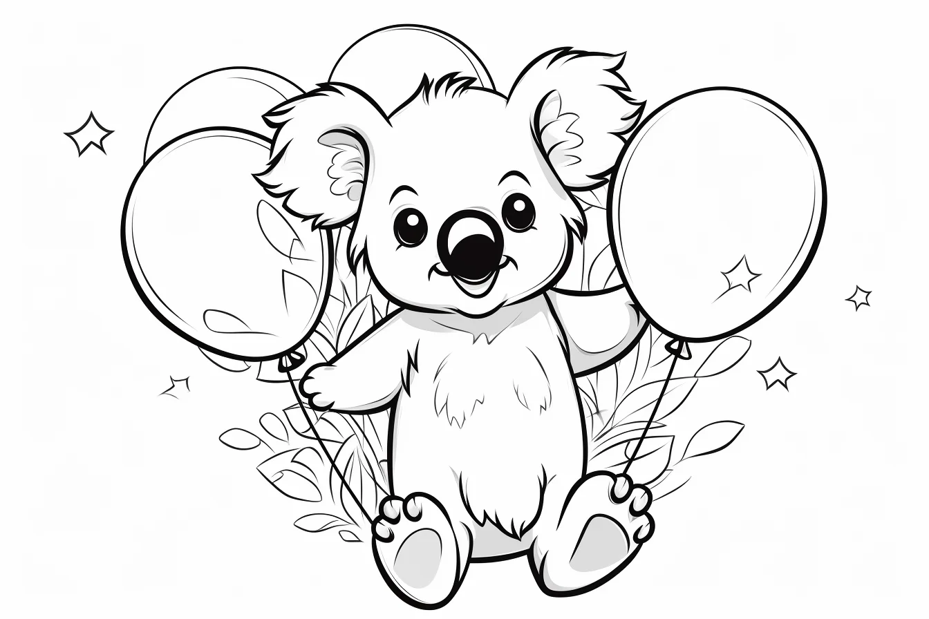 koala coloring pages cute