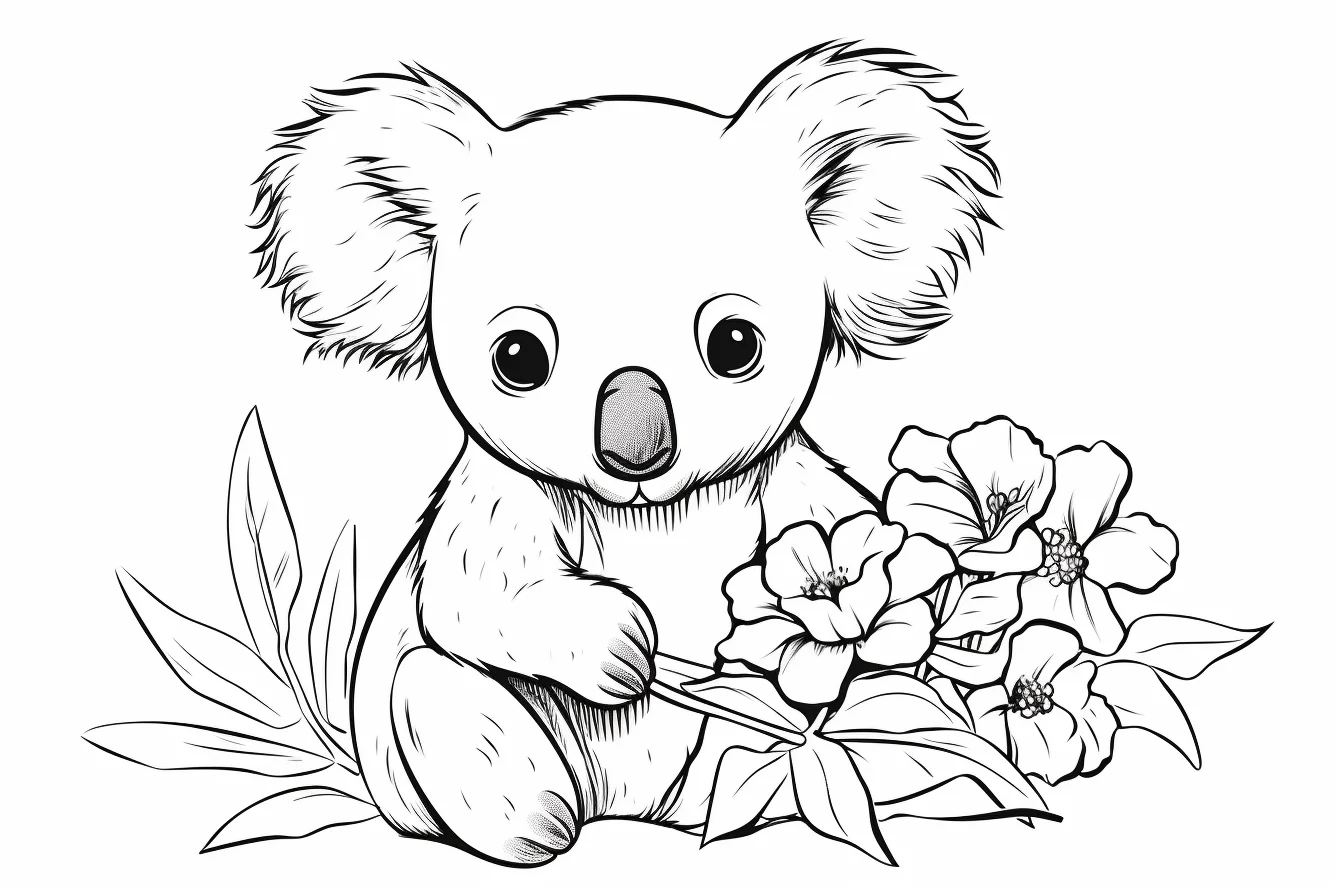 koala printable coloring pages
