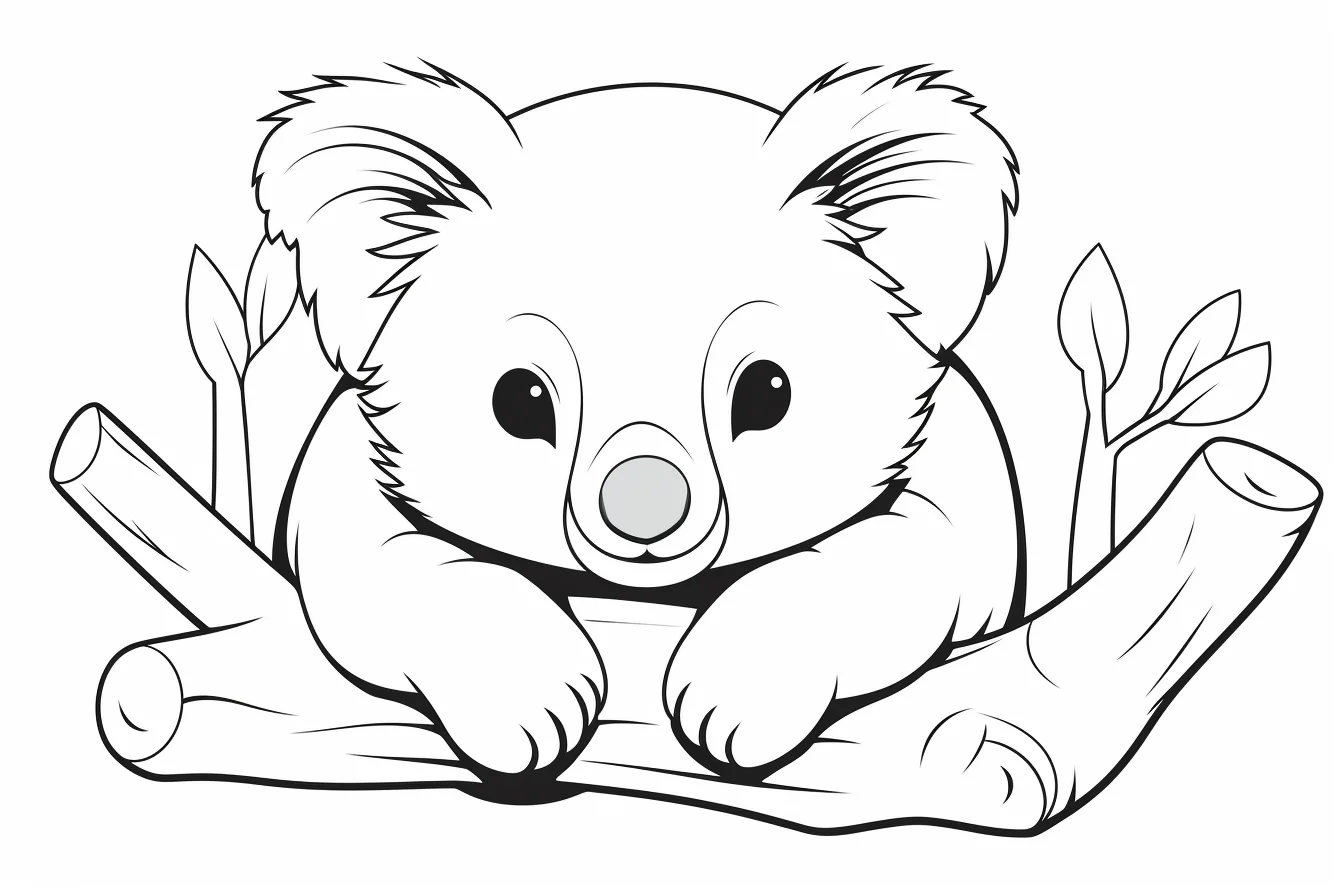 koala printable cute animal coloring pages