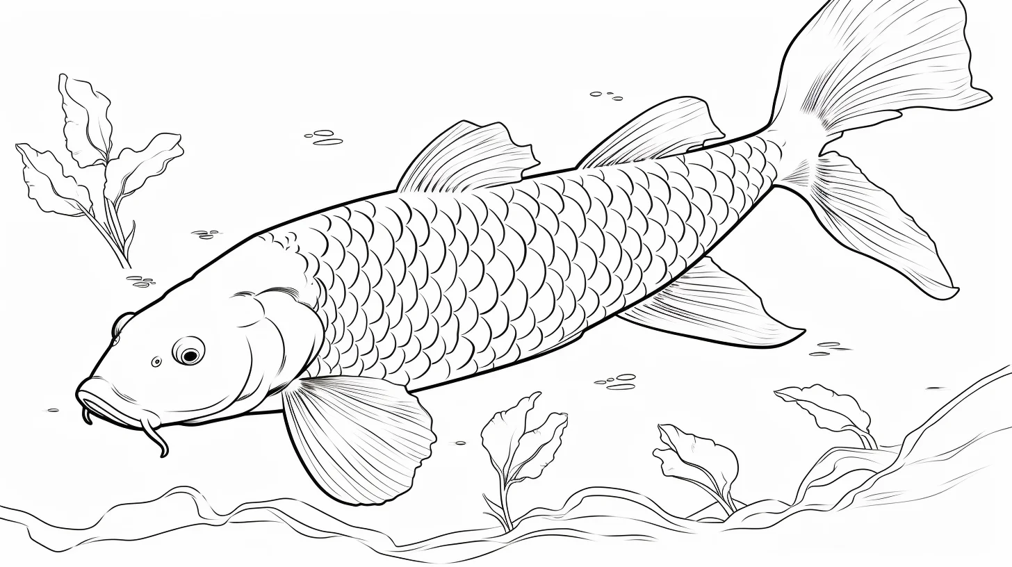 koi fish coloring page