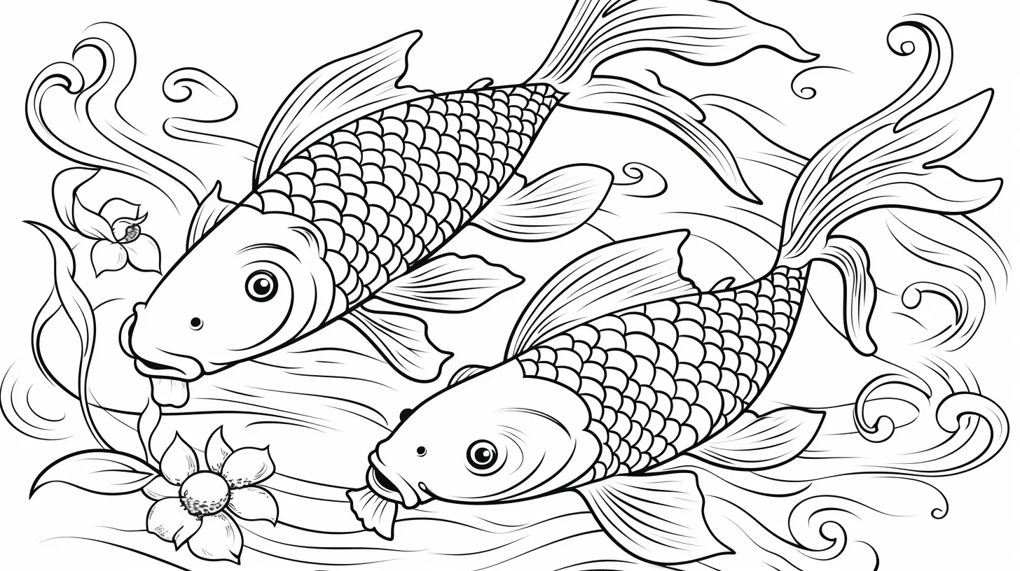 koi koi fish coloring pages to print