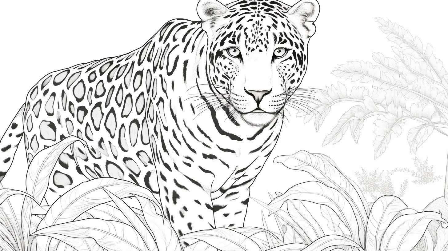 leopard coloring page printable