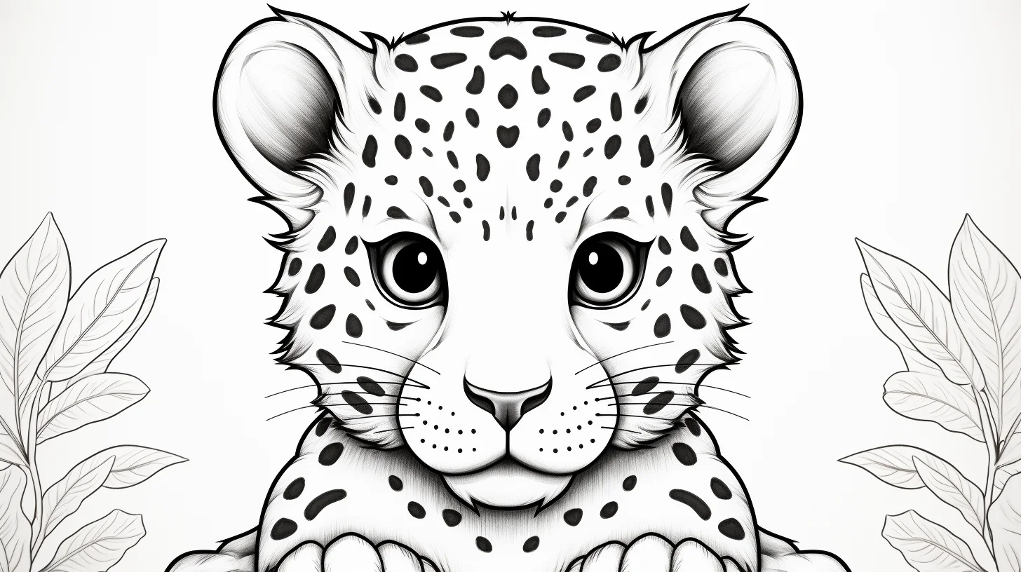 leopard coloring page to print