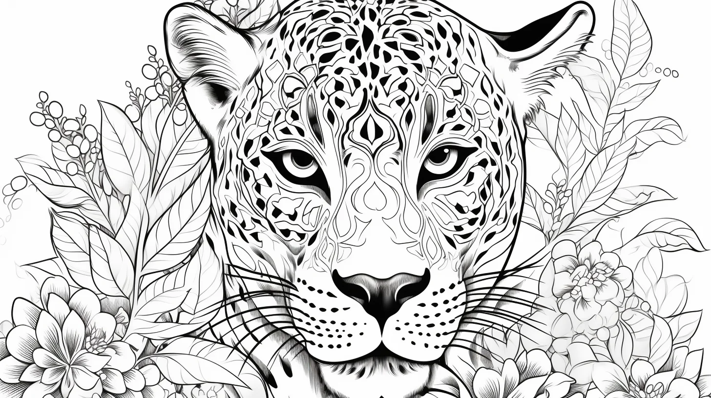 leopard coloring pages for adults