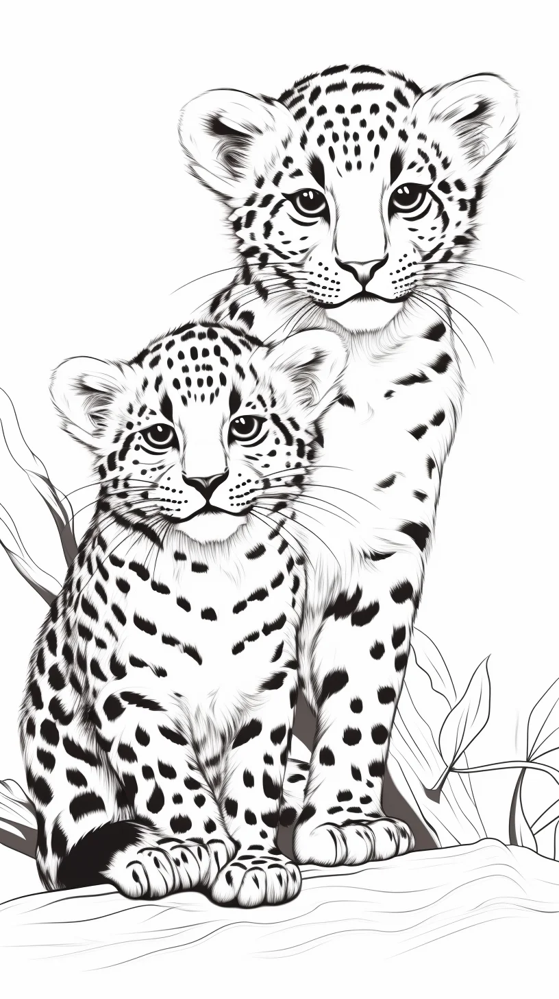 leopard colouring pages printables
