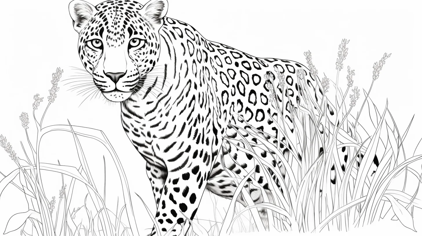 leopard colouring pages to print