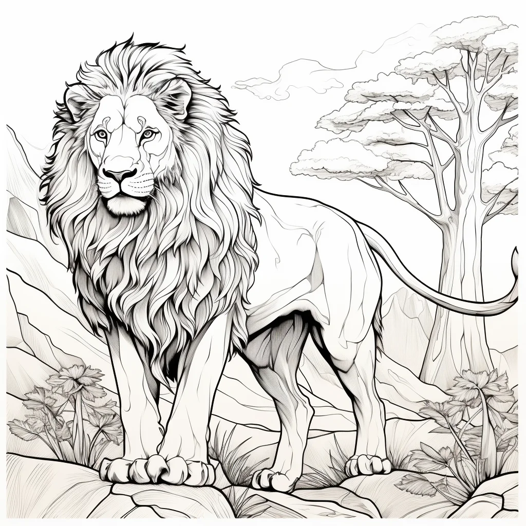 lion coloring pages to print