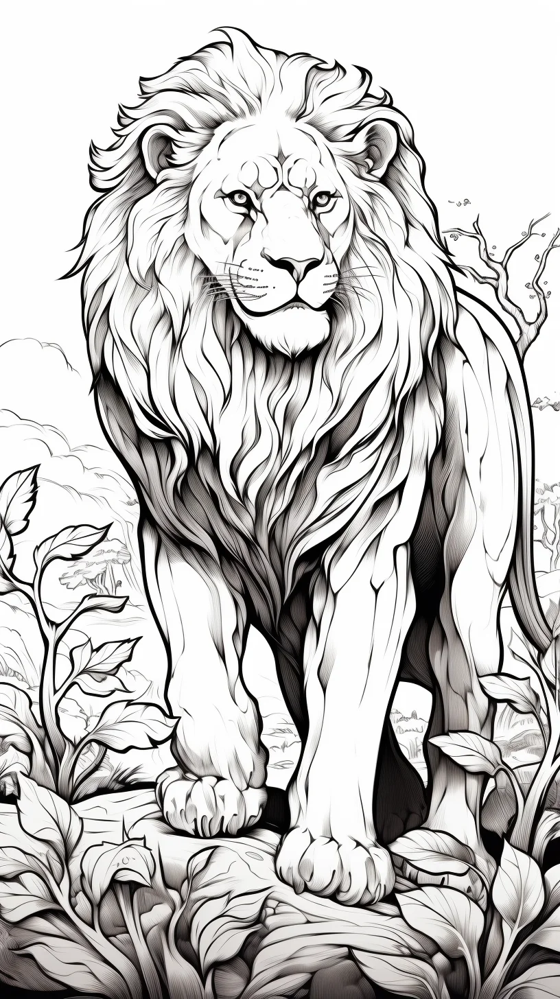 lion coloring sheet