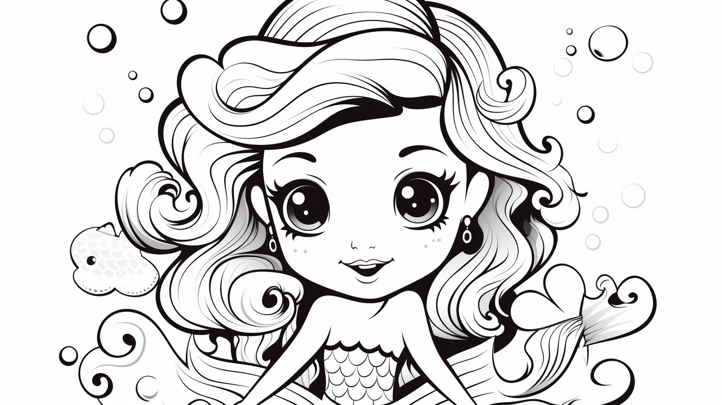 little mermaid coloring pages free printable