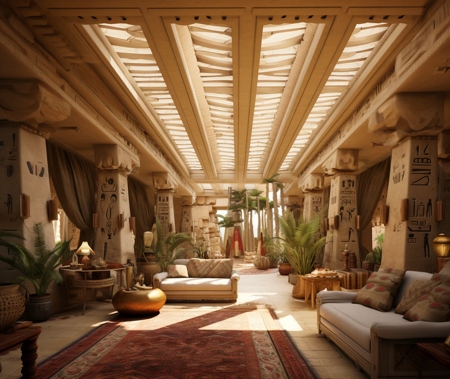 living room ancient egyptian interior design ideas
