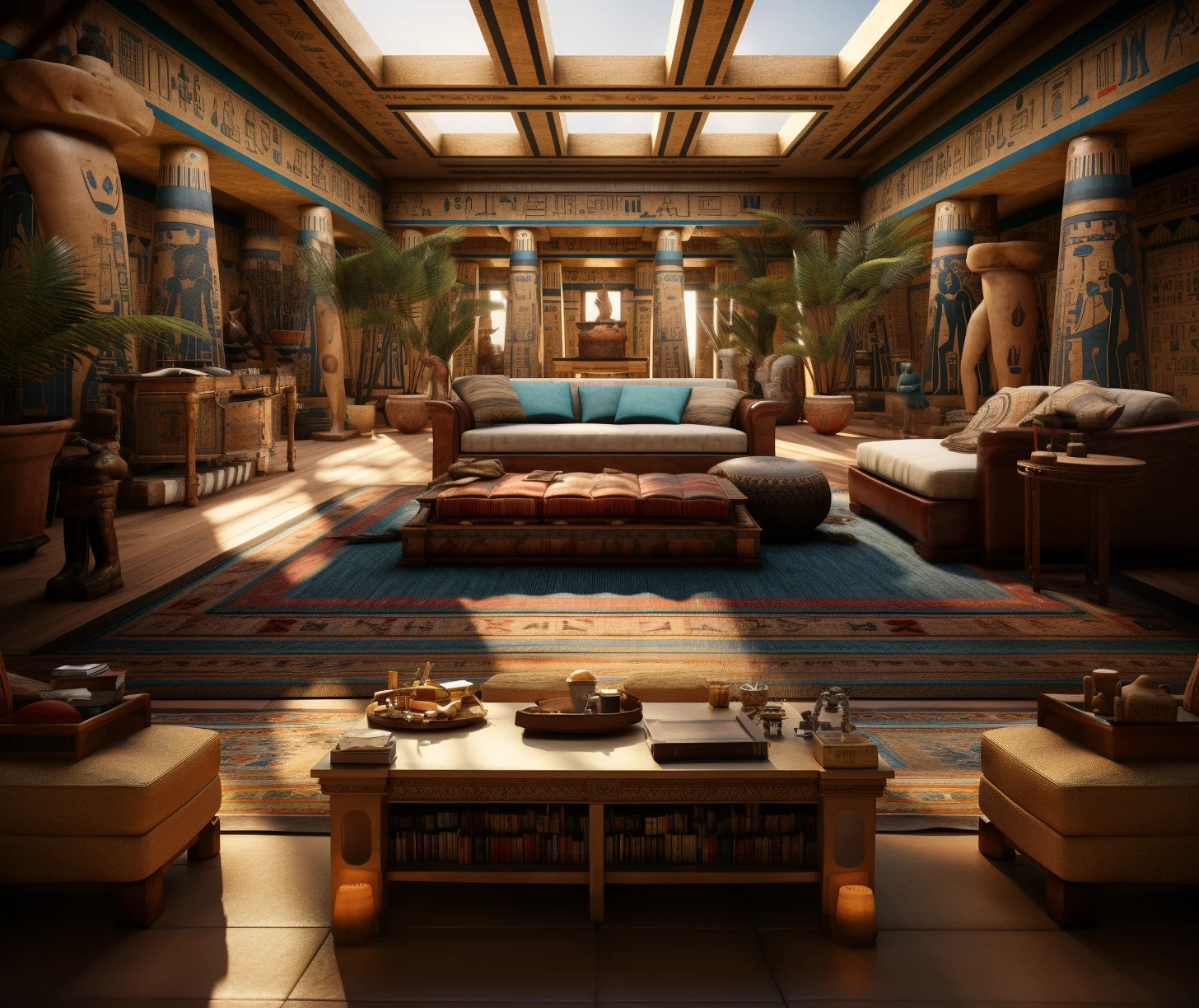 living room egyptian design