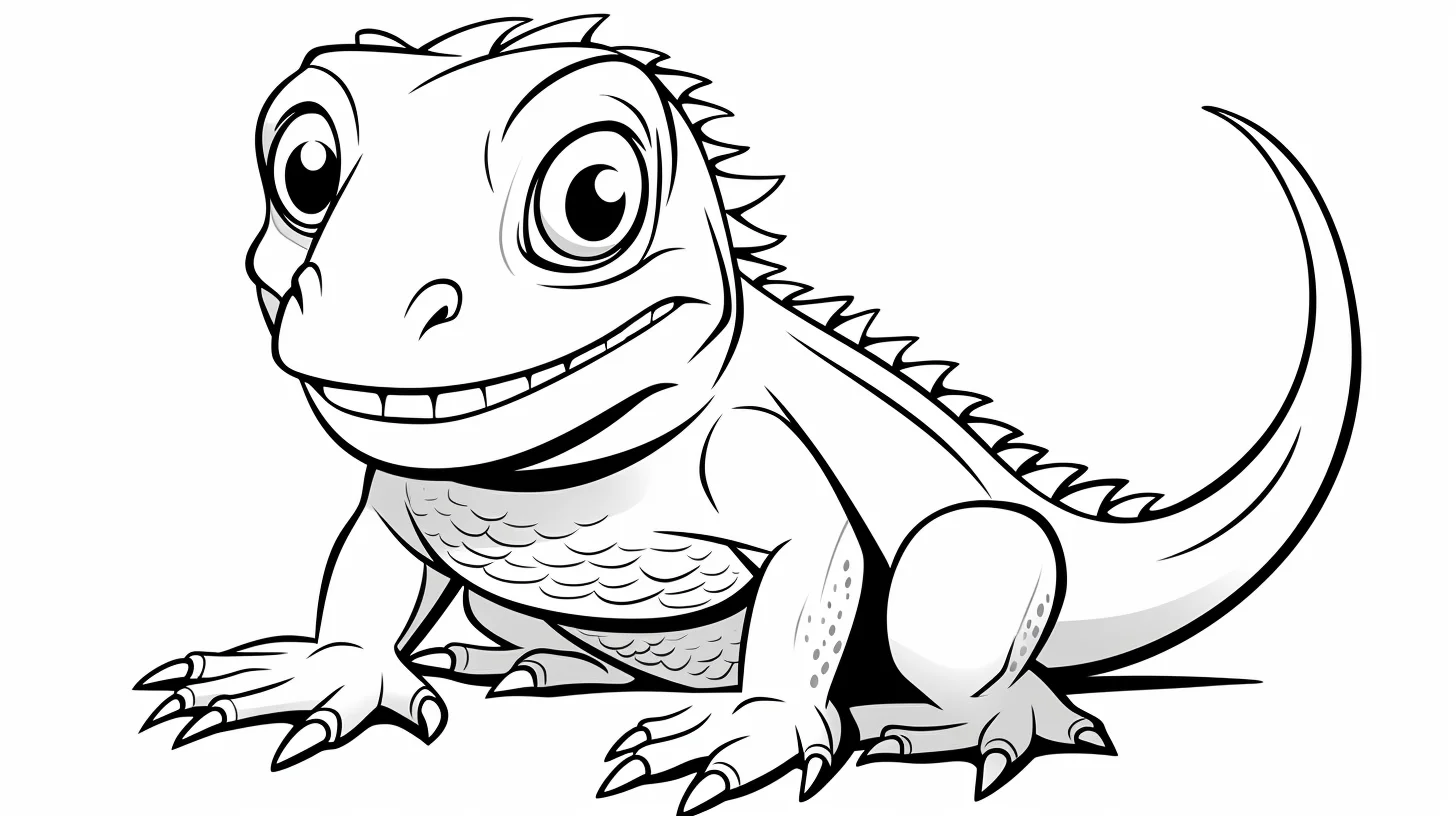 lizard coloring page printable