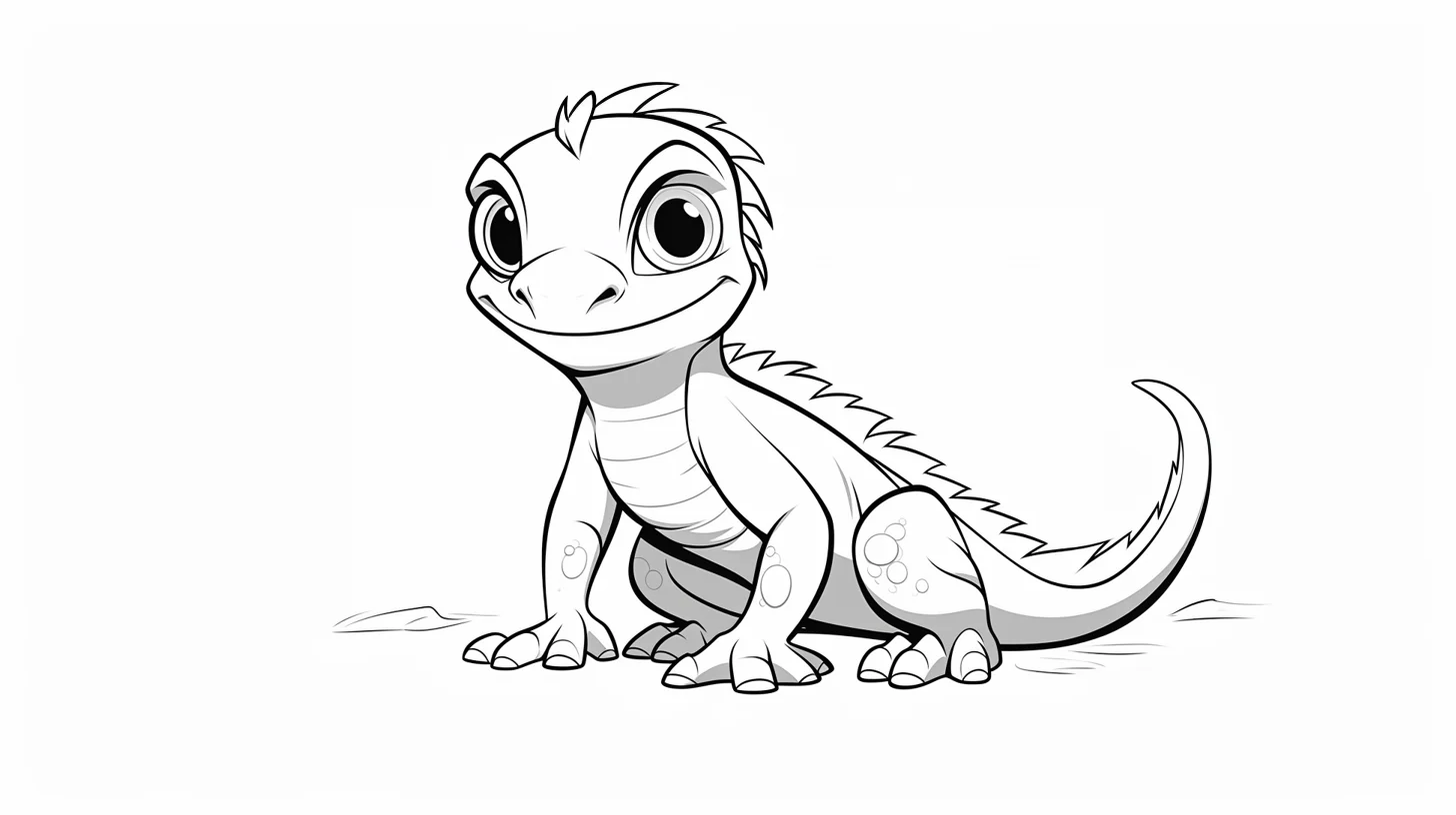 lizard coloring pages easy