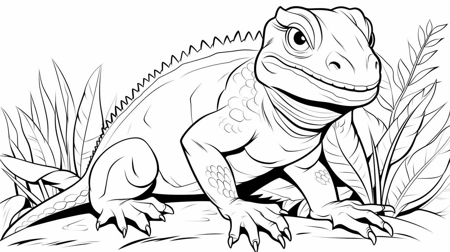 lizard coloring pages free printable