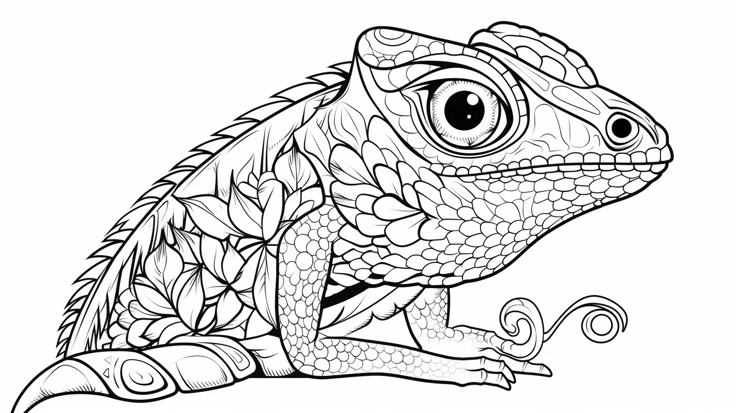 lizard coloring pages mandala