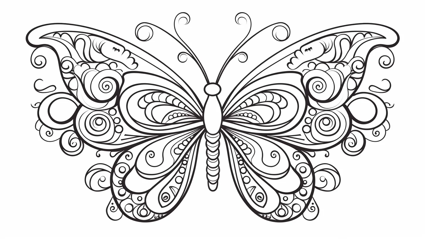 mandala butterfly coloring pages