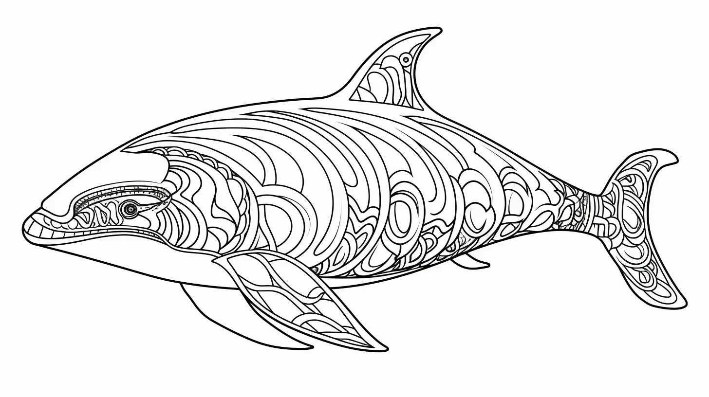 mandala orca coloring pages for