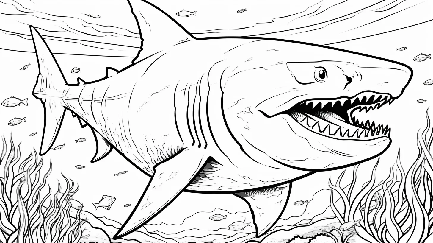 megalodon coloring page