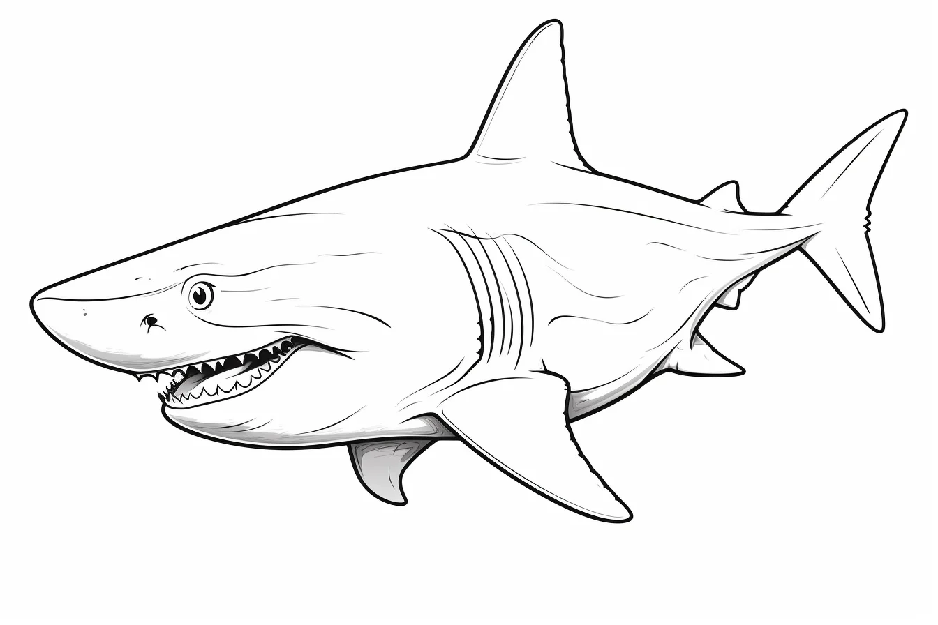 megalodon coloring page free