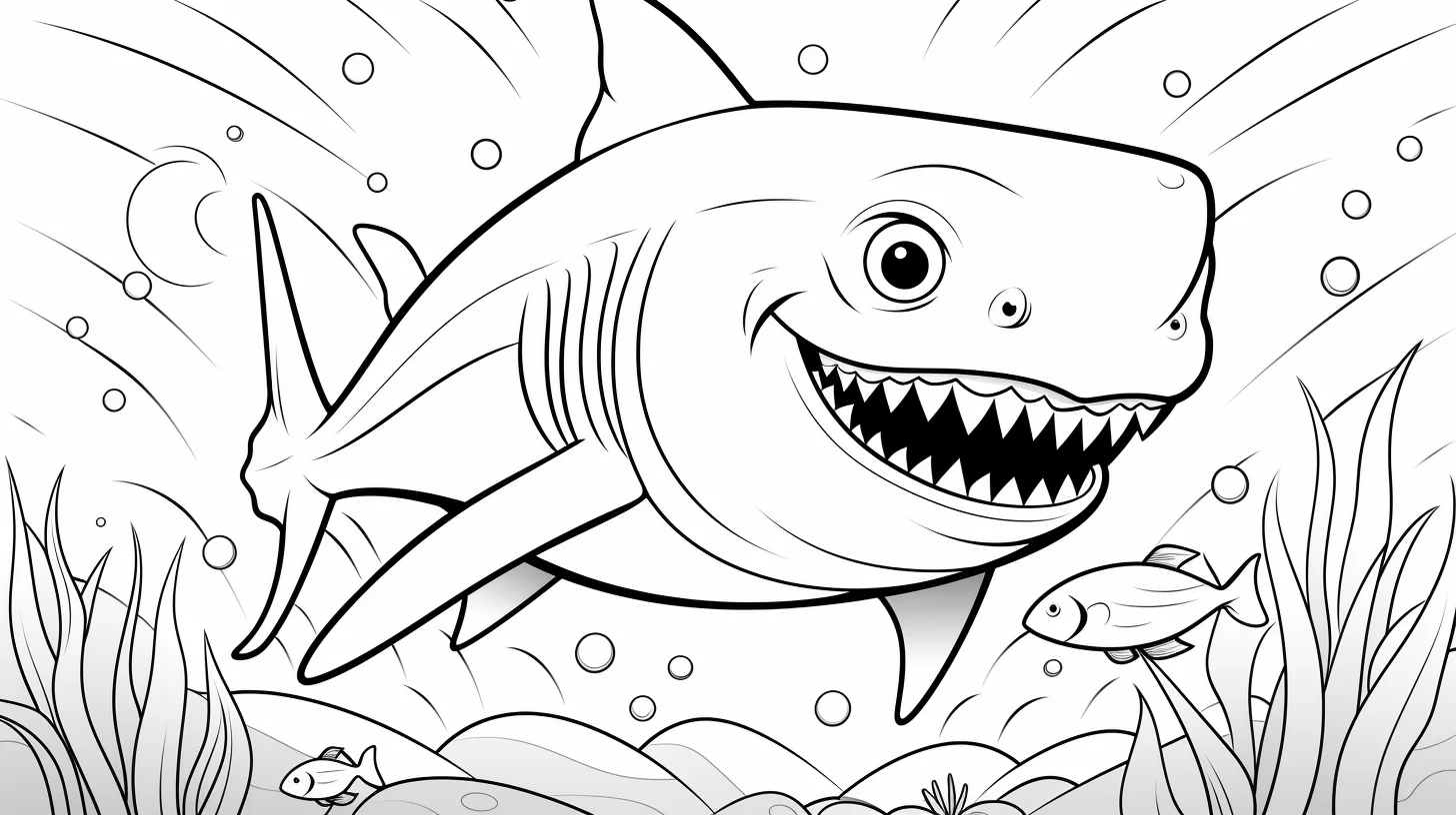 megalodon coloring page printable